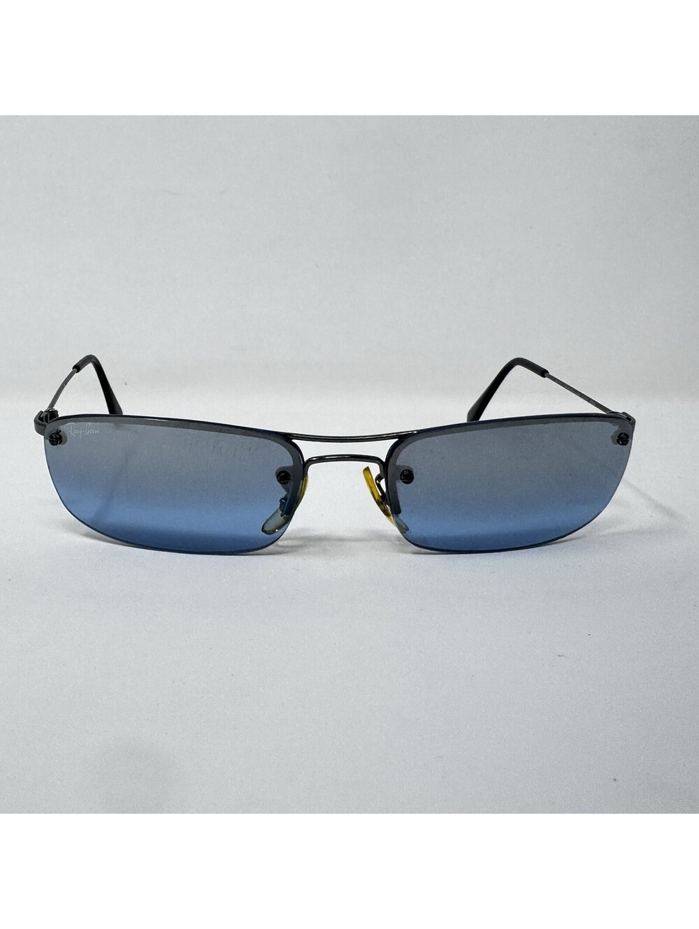 Vintage Ray-Ban RB3174 001/76 Top Rectangular Sunglasses 57-16 Italy